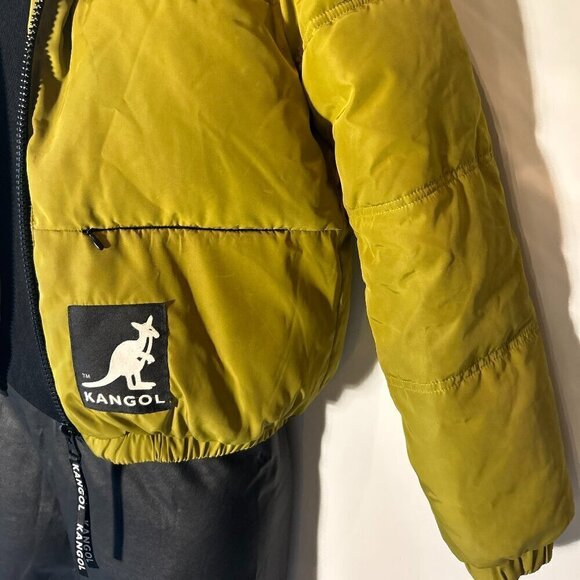 H&M  SZ XS Kangol Olive Short Puffer Jacket Street Rain Ski Snow Hooded - Picture 8 of 14